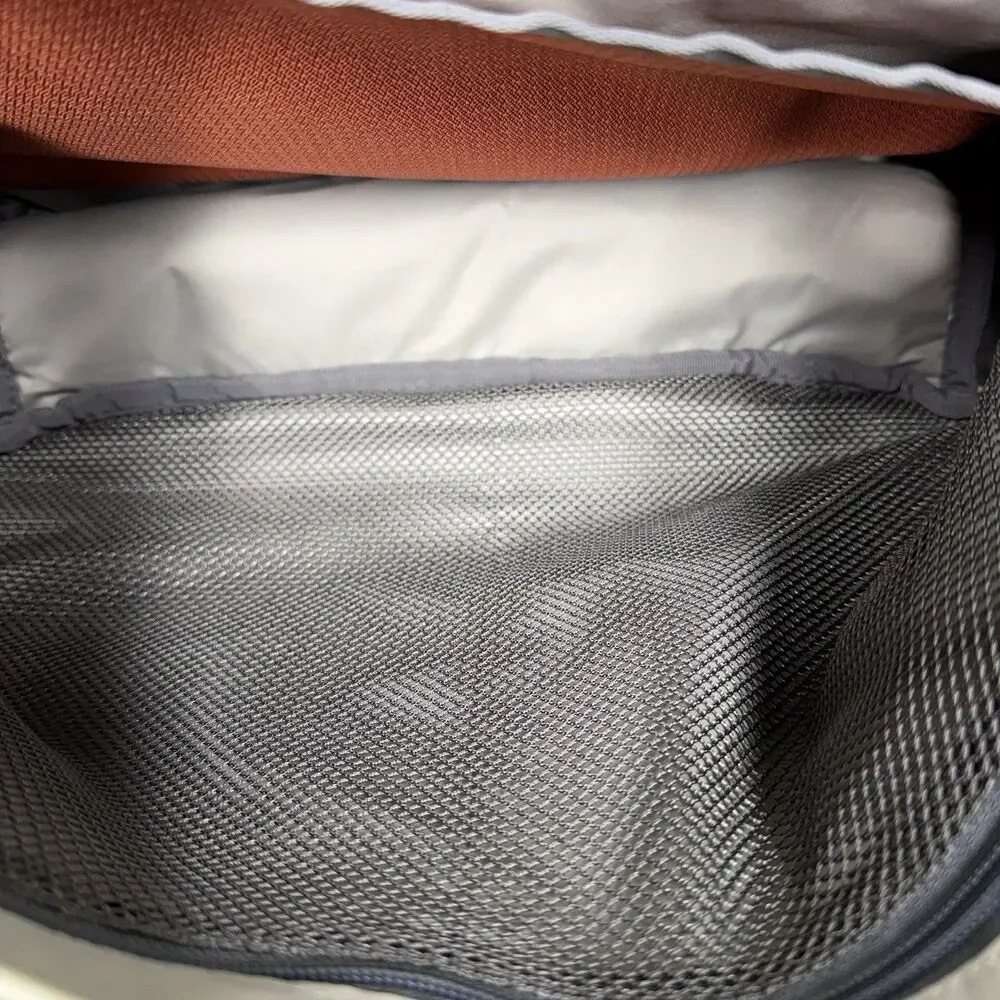 E1 OSPREY Elroy Messenger Bag Cargo Pockets Sipper Side Laptop Burnt Orange Gray